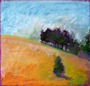 David Reinbold - Senelier oil pastel 'Hillside View'