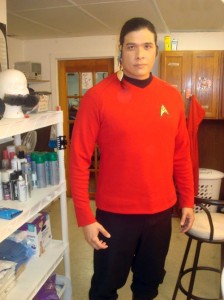 WWJ on the set of filming "Star Trek: Phase II"