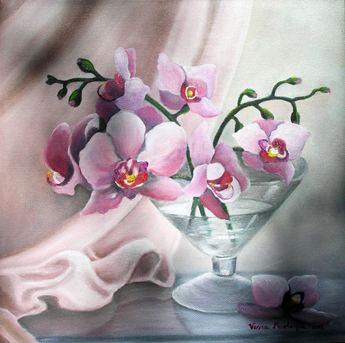 "Orchids" oil on canvas