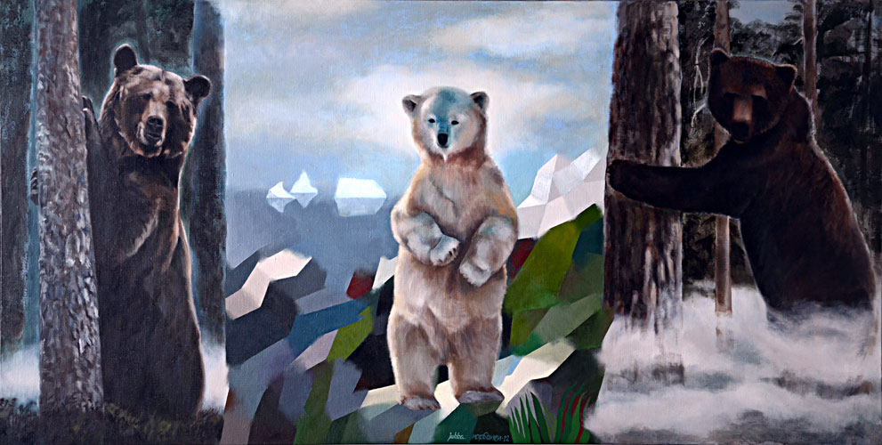 "The Story of the White Bear" oil on canvas