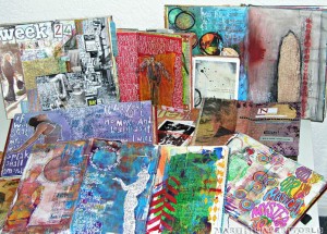 A selection of Marit's art journals.