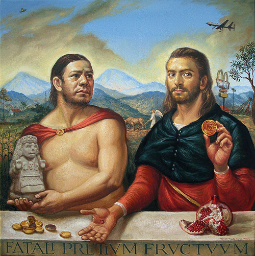 "EL INTERCAMBIO" (2015)  Oil on canvas 24 x 24